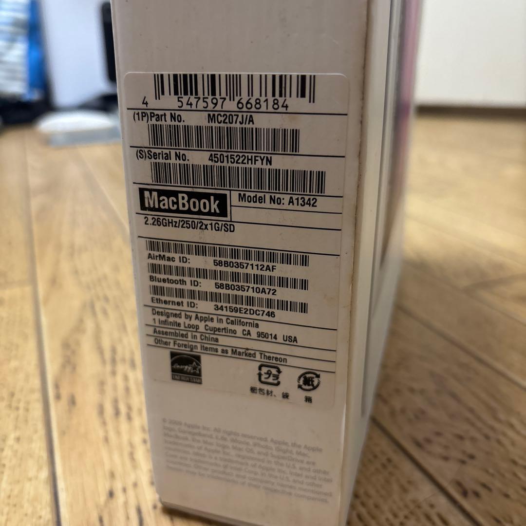 MacBook MC207J/A 2.26GHz 13.3インチ