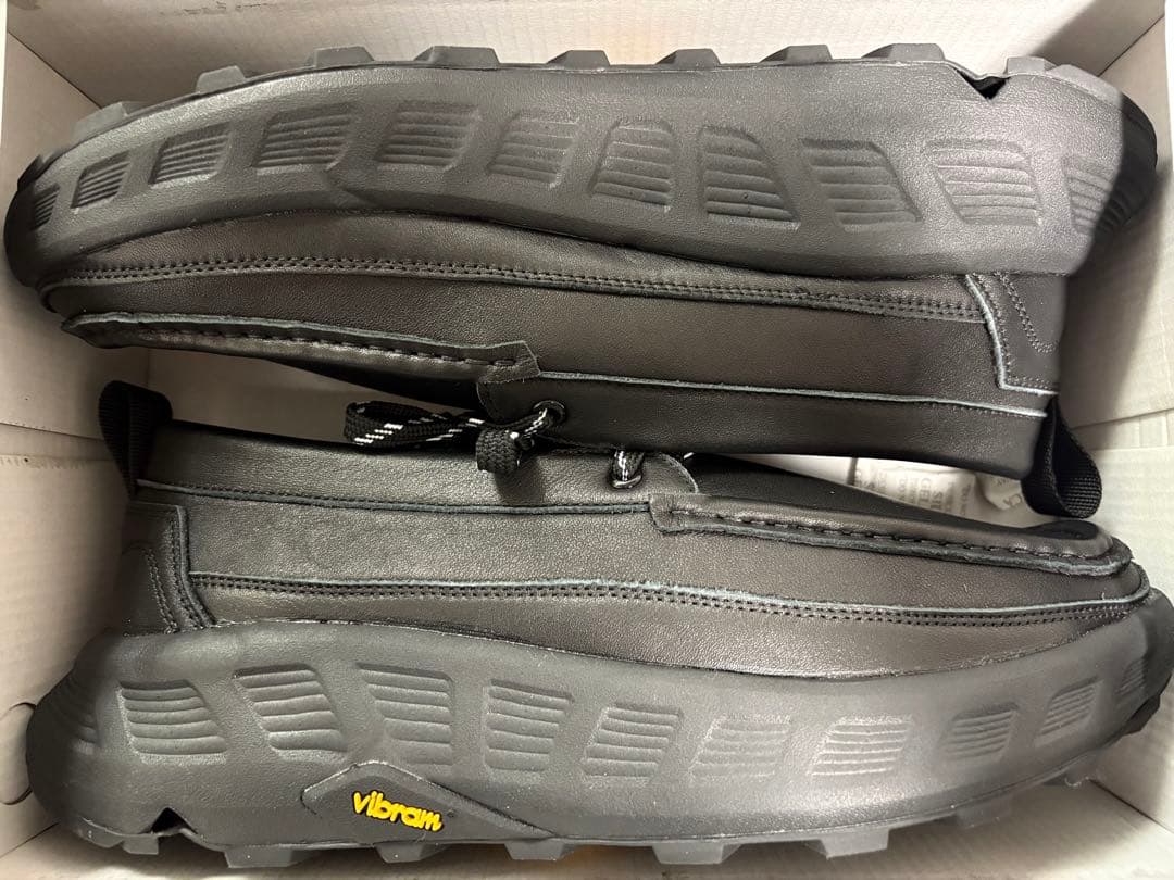 ボリュームVIBRAMソールリアルレザーモカシンスニーカー　42