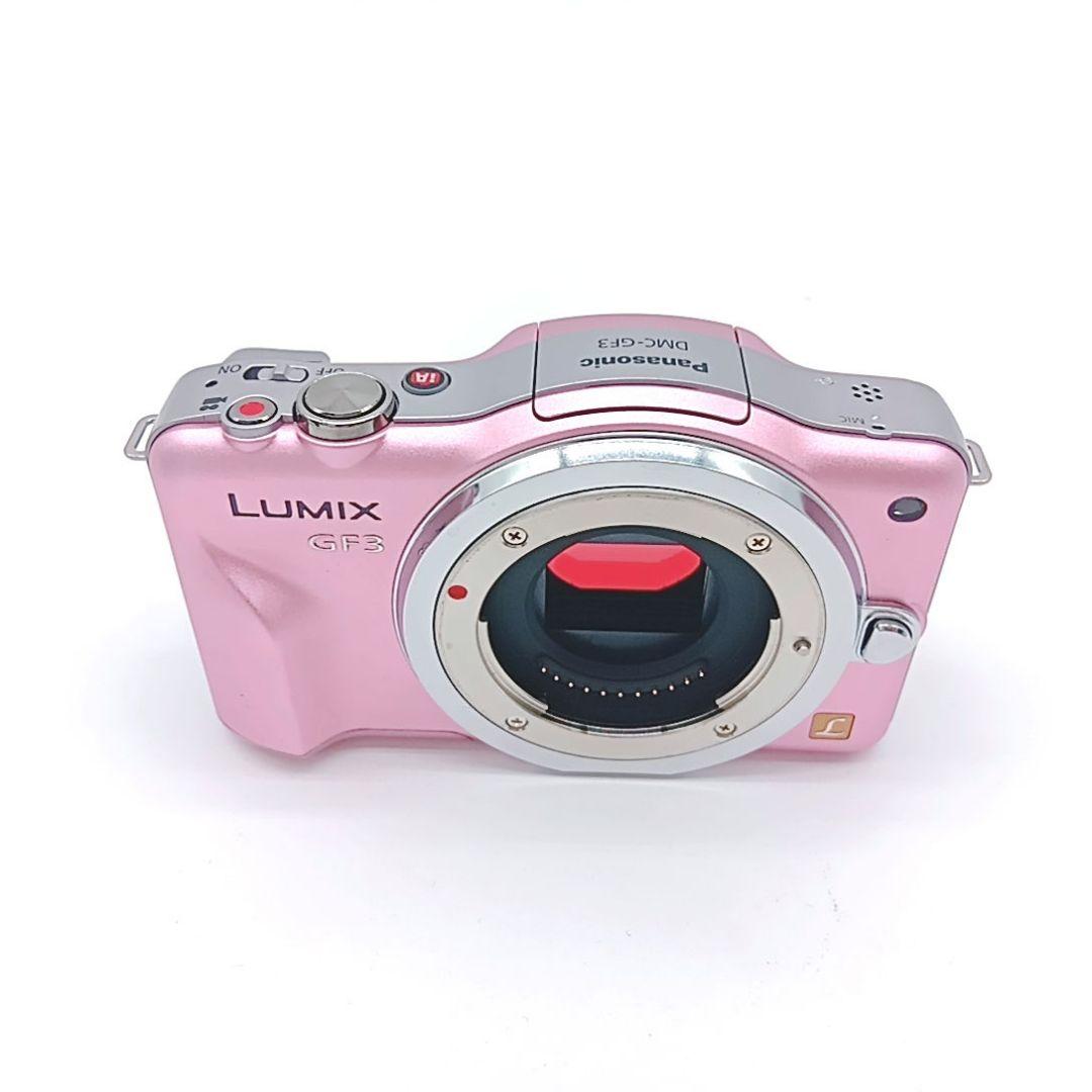 LUMIX DMC-GF3 ピンク ミラーレス一眼レフカメラ本体 バッテリー付き