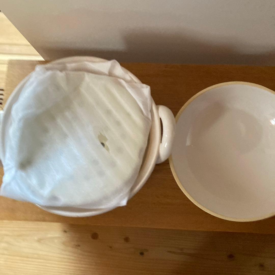 長谷園　ヘルシー蒸し鍋　中　￼土鍋　白