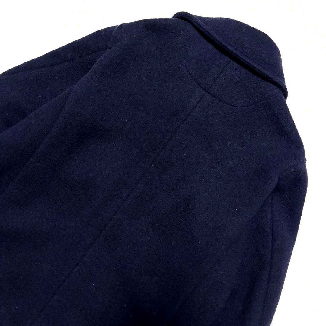✨美品✨ダントン　ウールモッサコート　胡桃ボタン　ネイビー　サイズ40