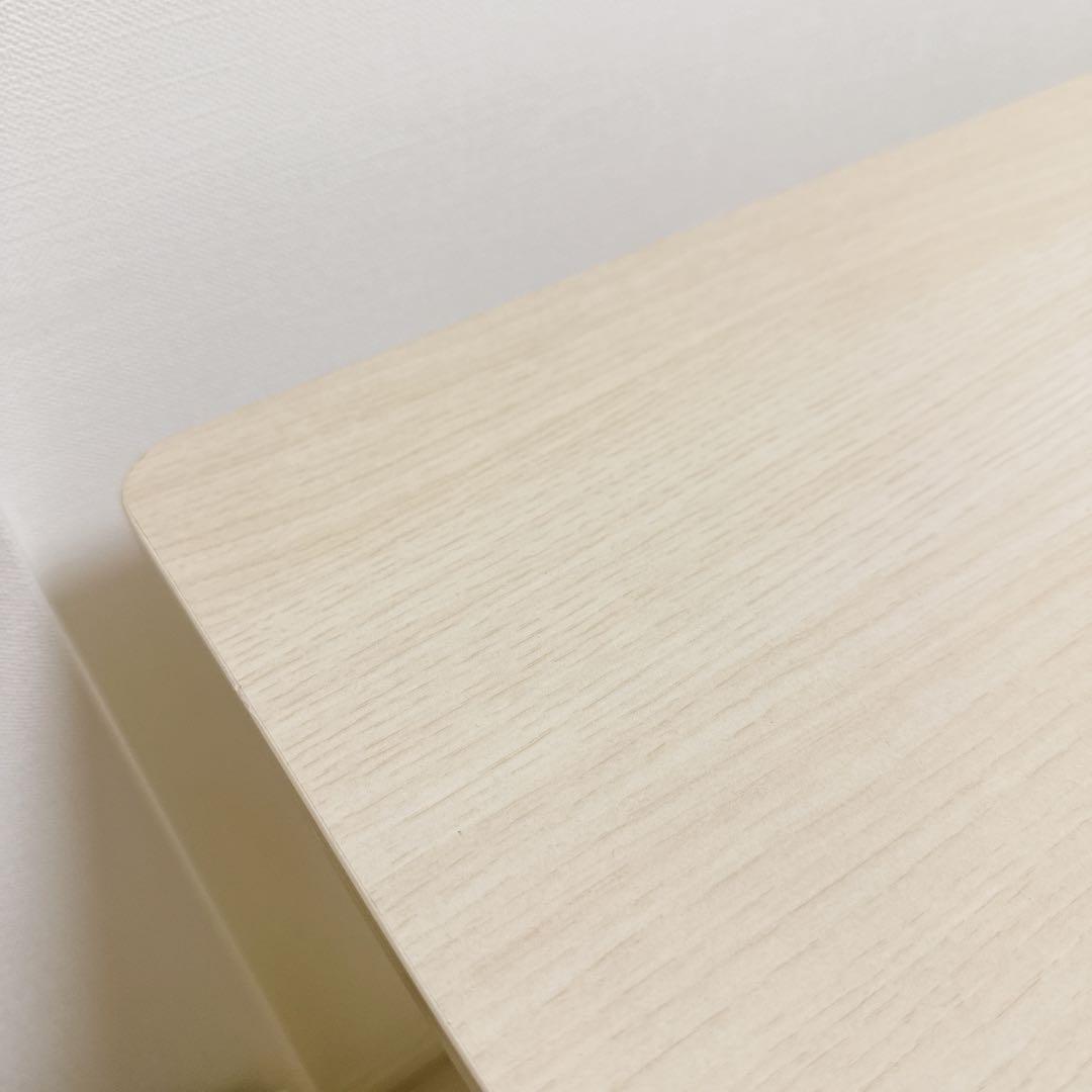 美品　昇降式デスク ロータイプ　幅120cm パソコンデスク　収納フック付き