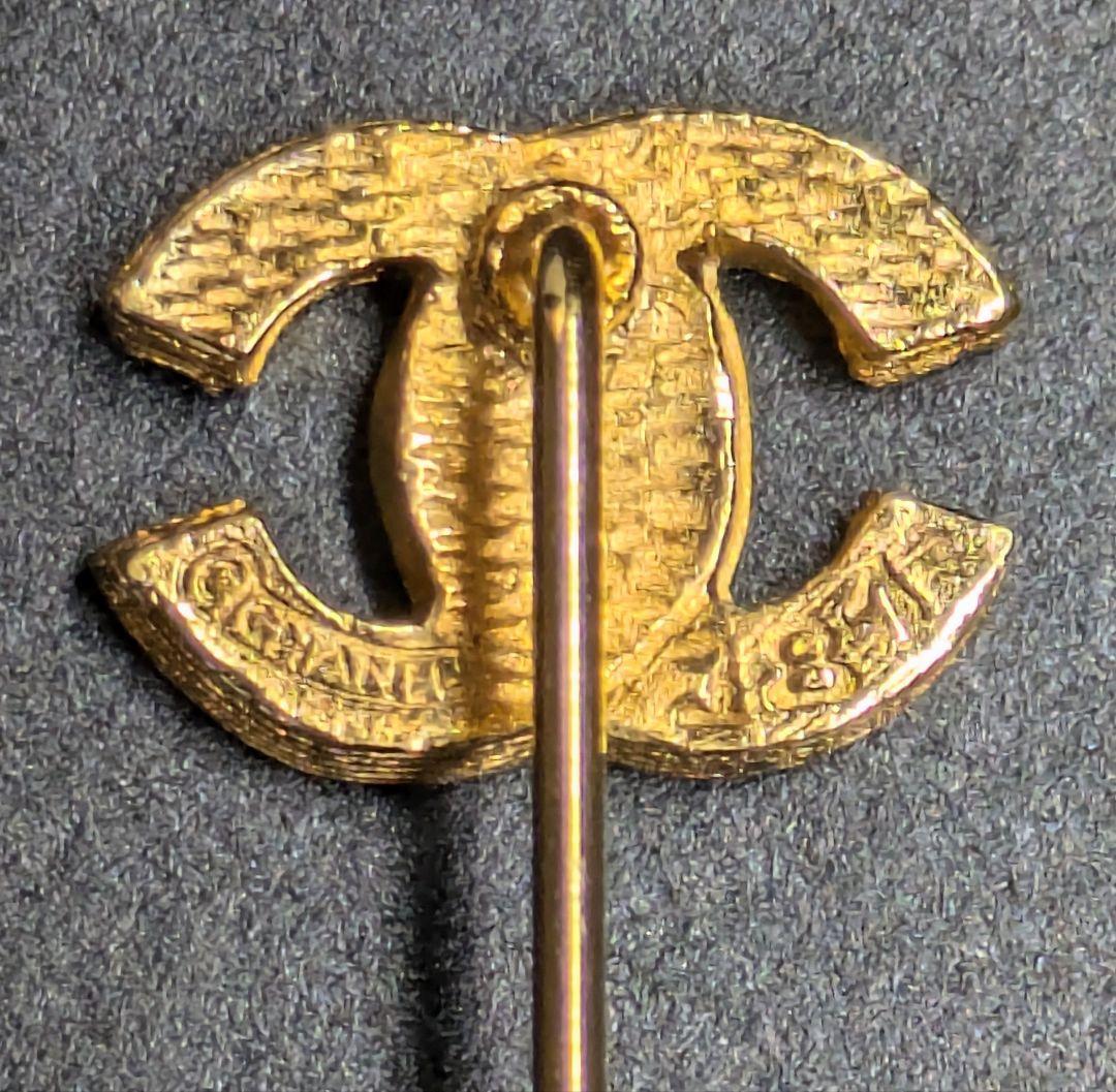 【美品】CHANEL ヴィンテージ　ピン　ブローチ　ココマーク　ゴールド