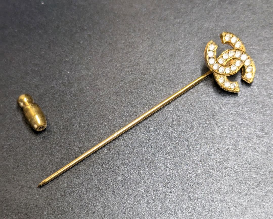 【美品】CHANEL ヴィンテージ　ピン　ブローチ　ココマーク　ゴールド