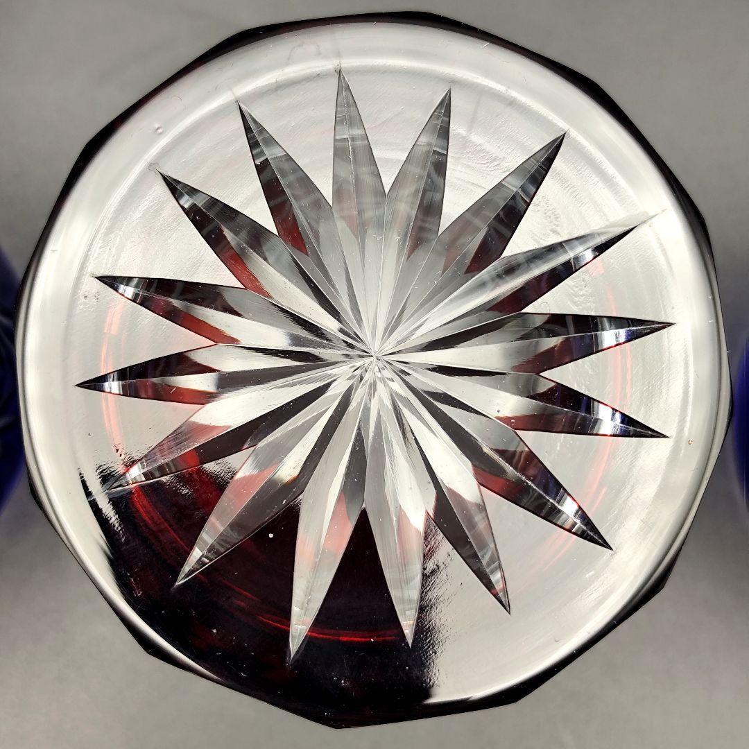 未使用品☆江戸切子 ロックグラス3客（切子、江戸切子、薩摩切子）