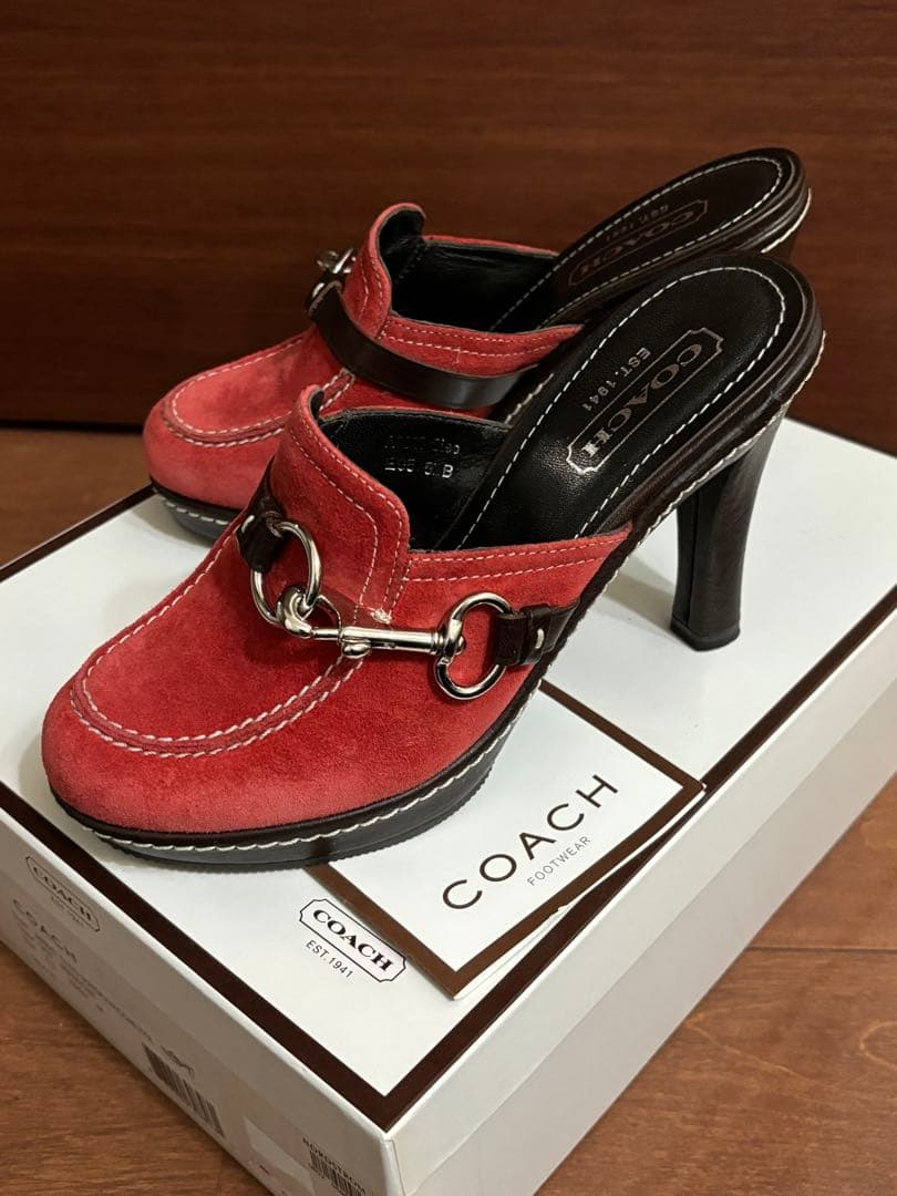 KANAKO　新品未使用　COACH　ミュール　スエード　本革包み