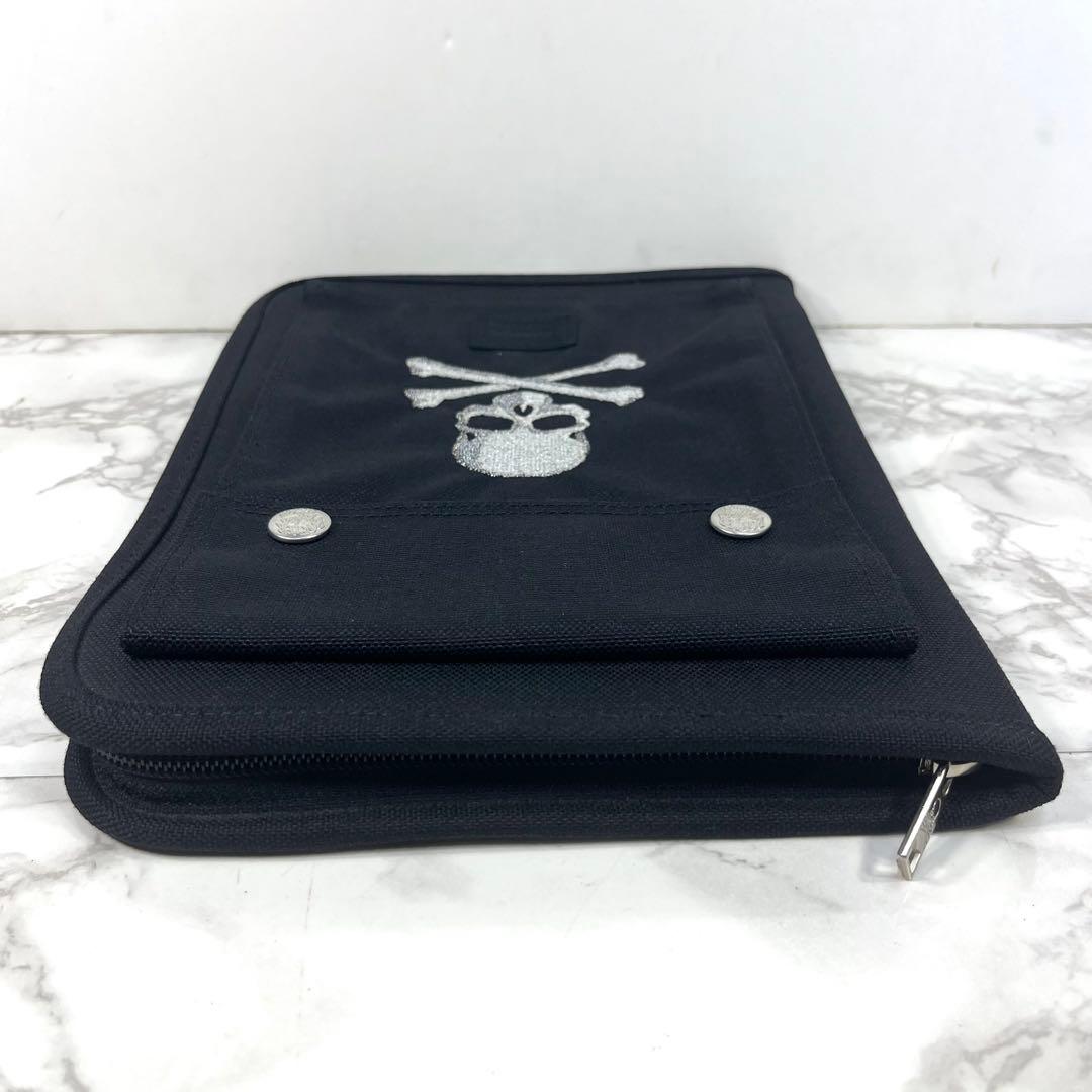 極美品 porter mastermind コラボ タブレットケース スカル刺繍