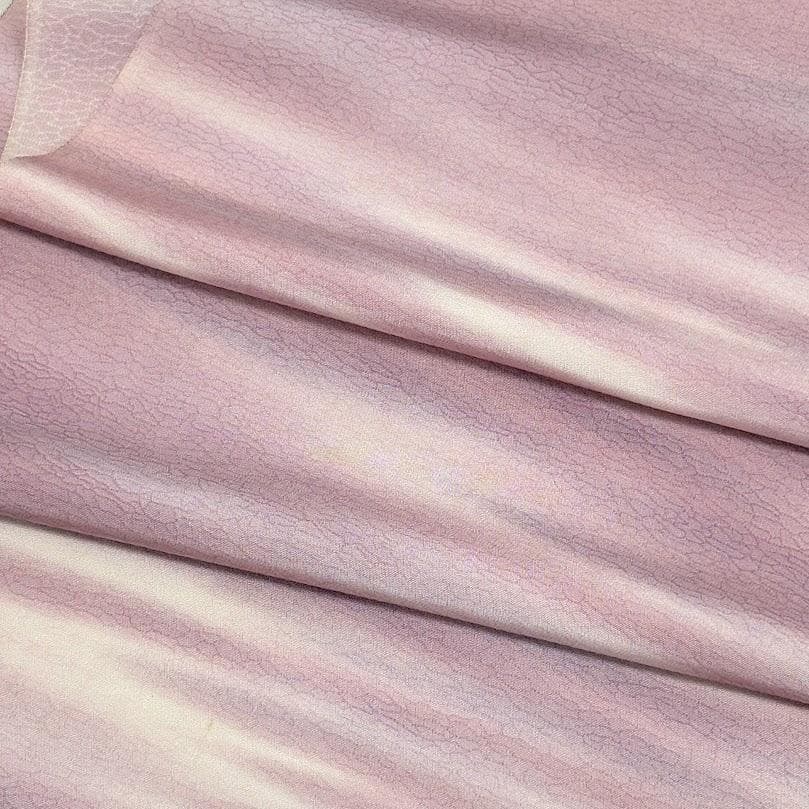 ゆりのはな　色無地着尺　色無地　反物　着尺　ちりめん　ボカシ染め　正絹　B206