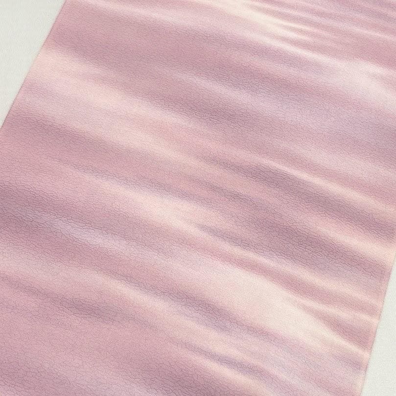 ゆりのはな　色無地着尺　色無地　反物　着尺　ちりめん　ボカシ染め　正絹　B206