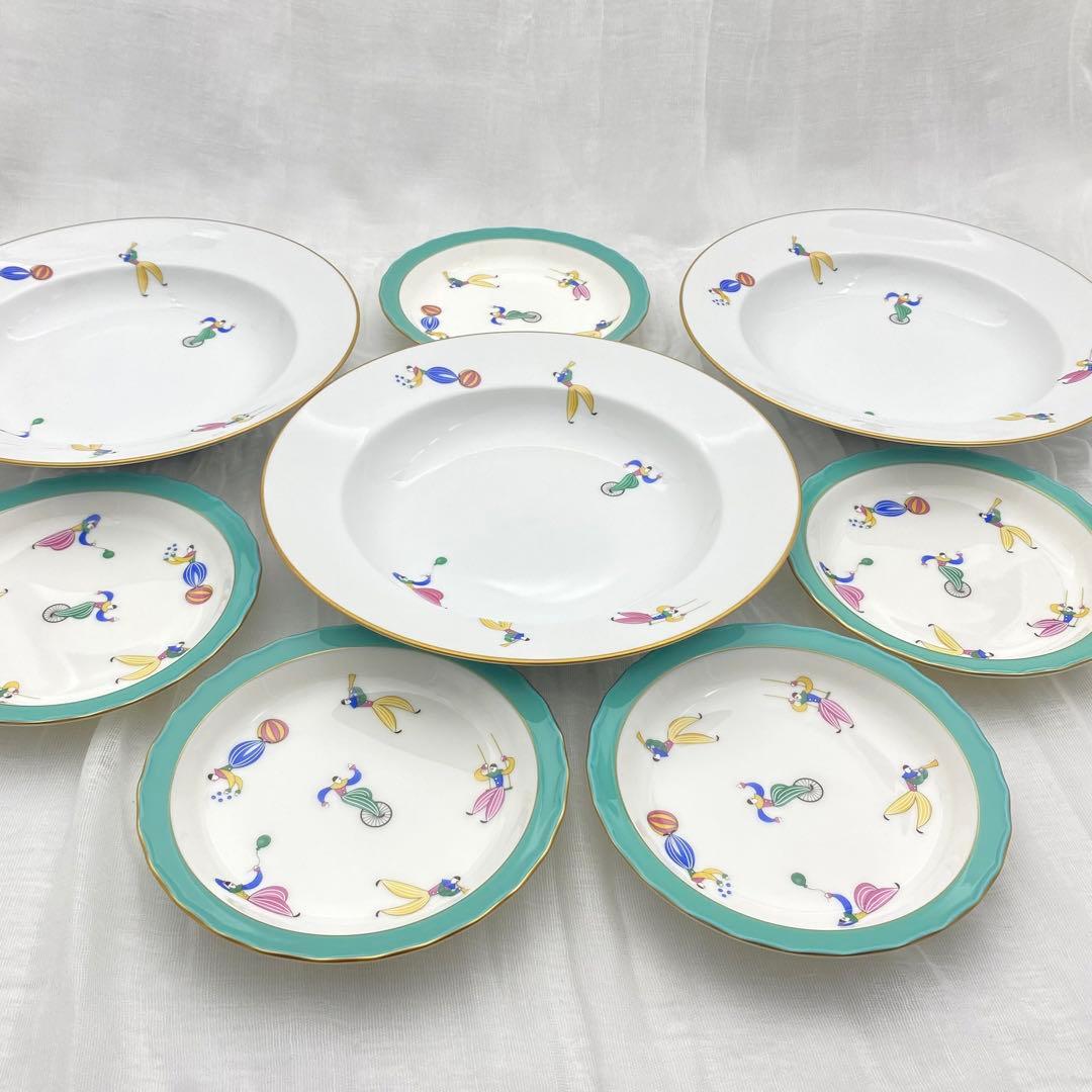 香蘭社　愉快な仲間　ピエロ　カレー皿　スープ皿　小皿　銘々皿　合計8枚