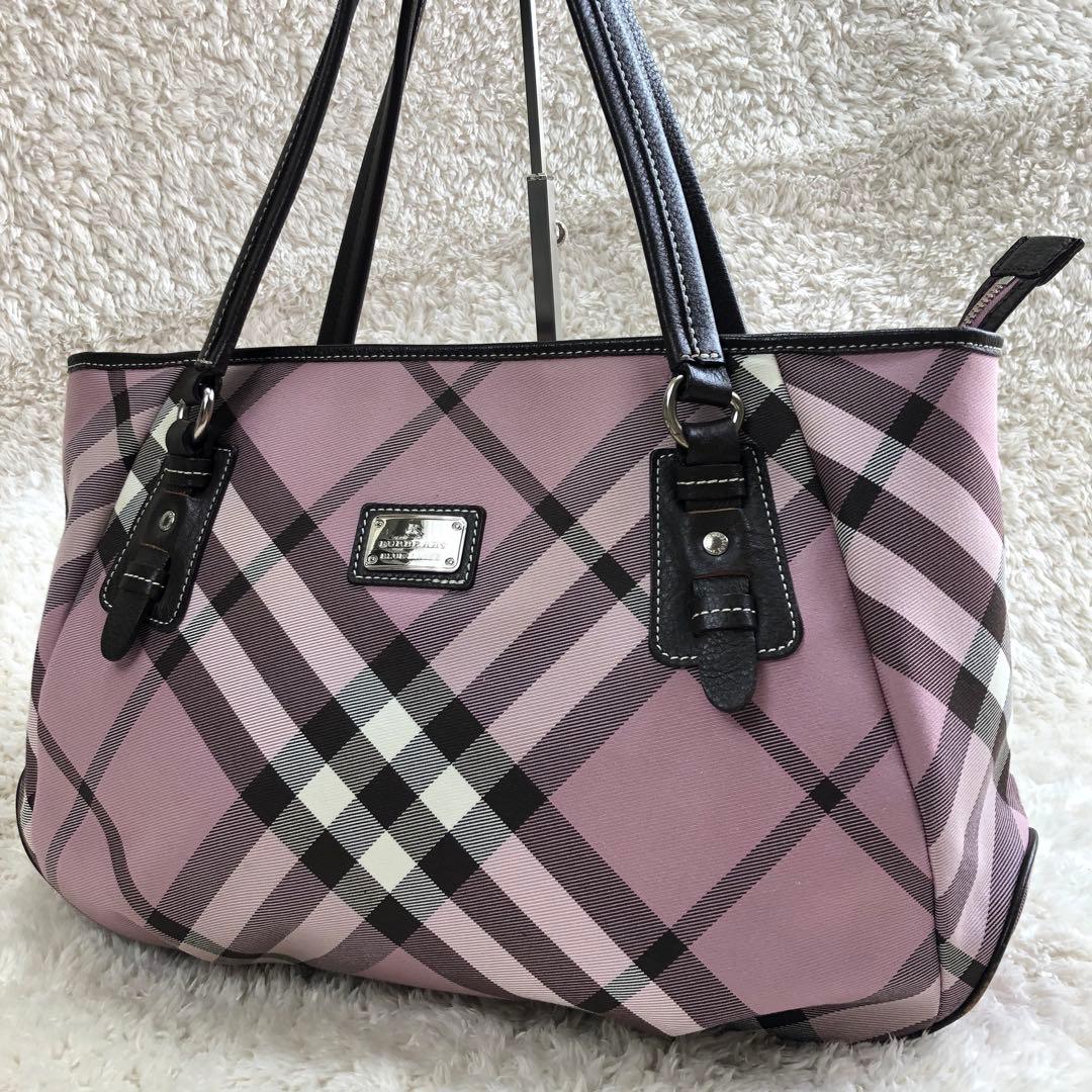 BURBERRY ピンクノバチェック ハンドバッグ