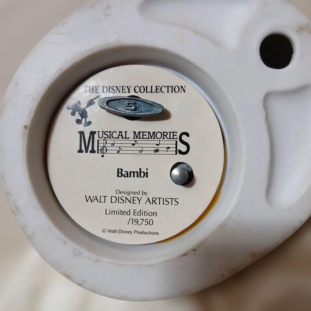 ディズニー　バンビ　オルゴール　置物