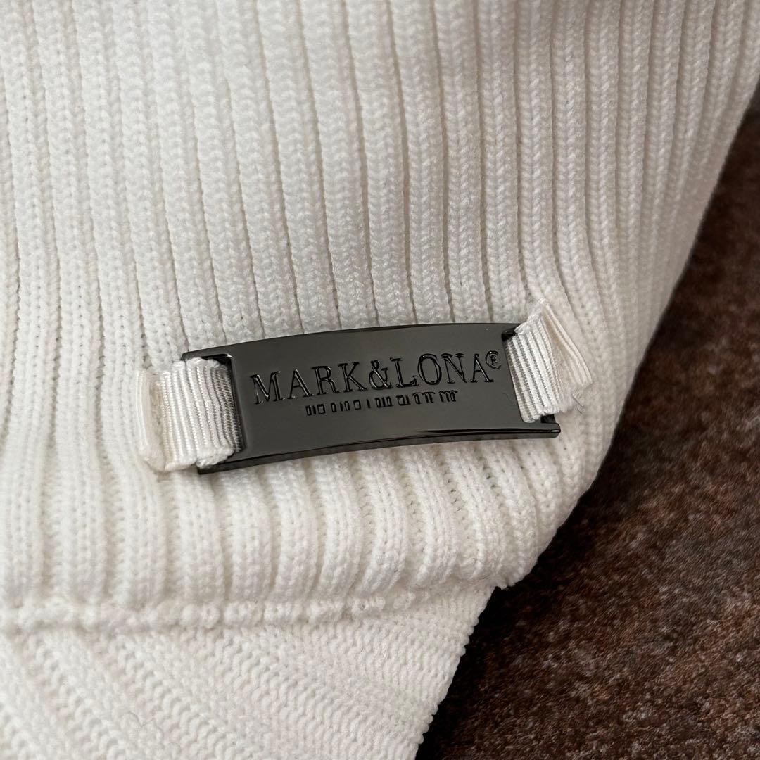 MARK & LONA 異素材切替ニットサンバイザー　ホワイト