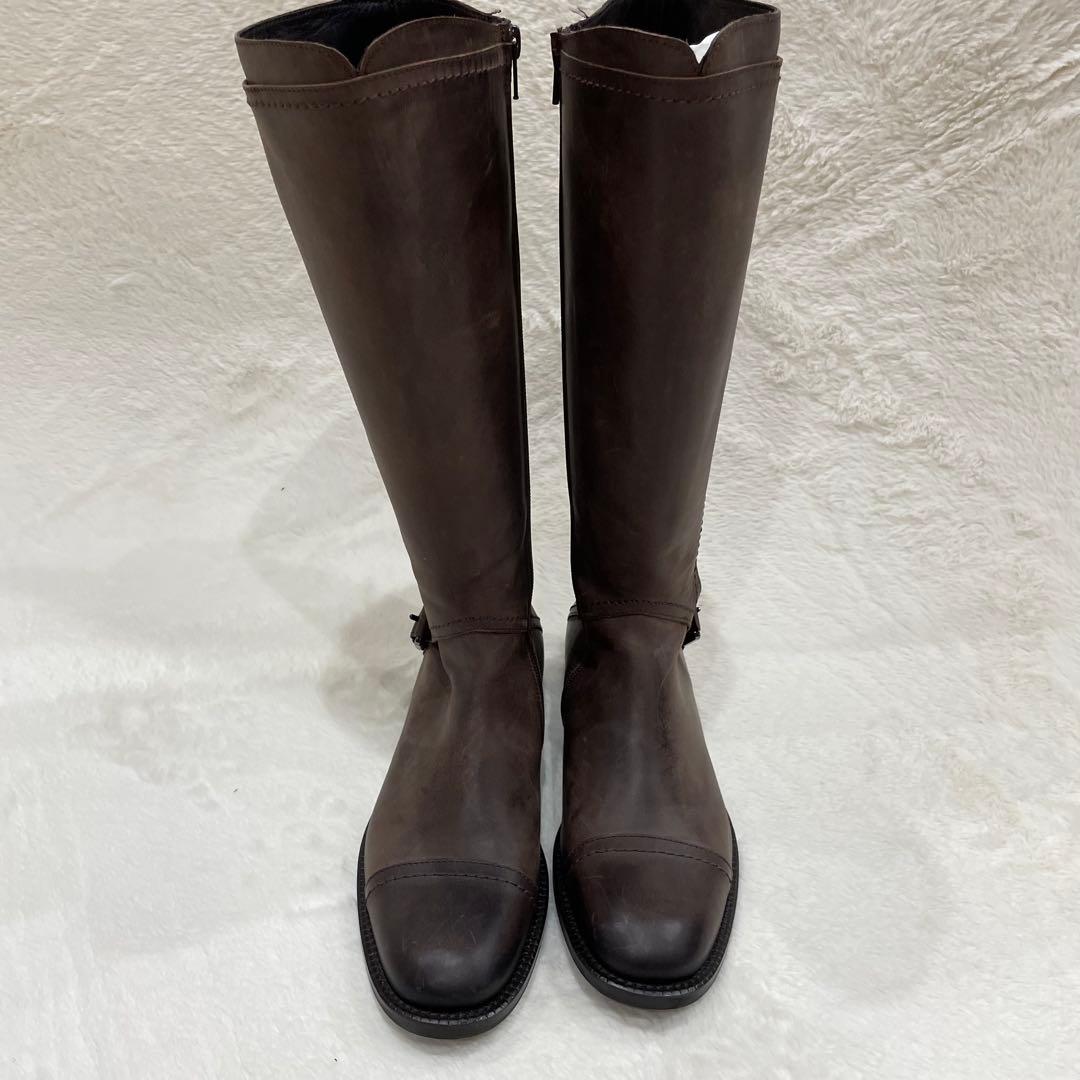 【MARNI】未使用　マルニ レザー ウエスタンブーツ サイドジップ　37