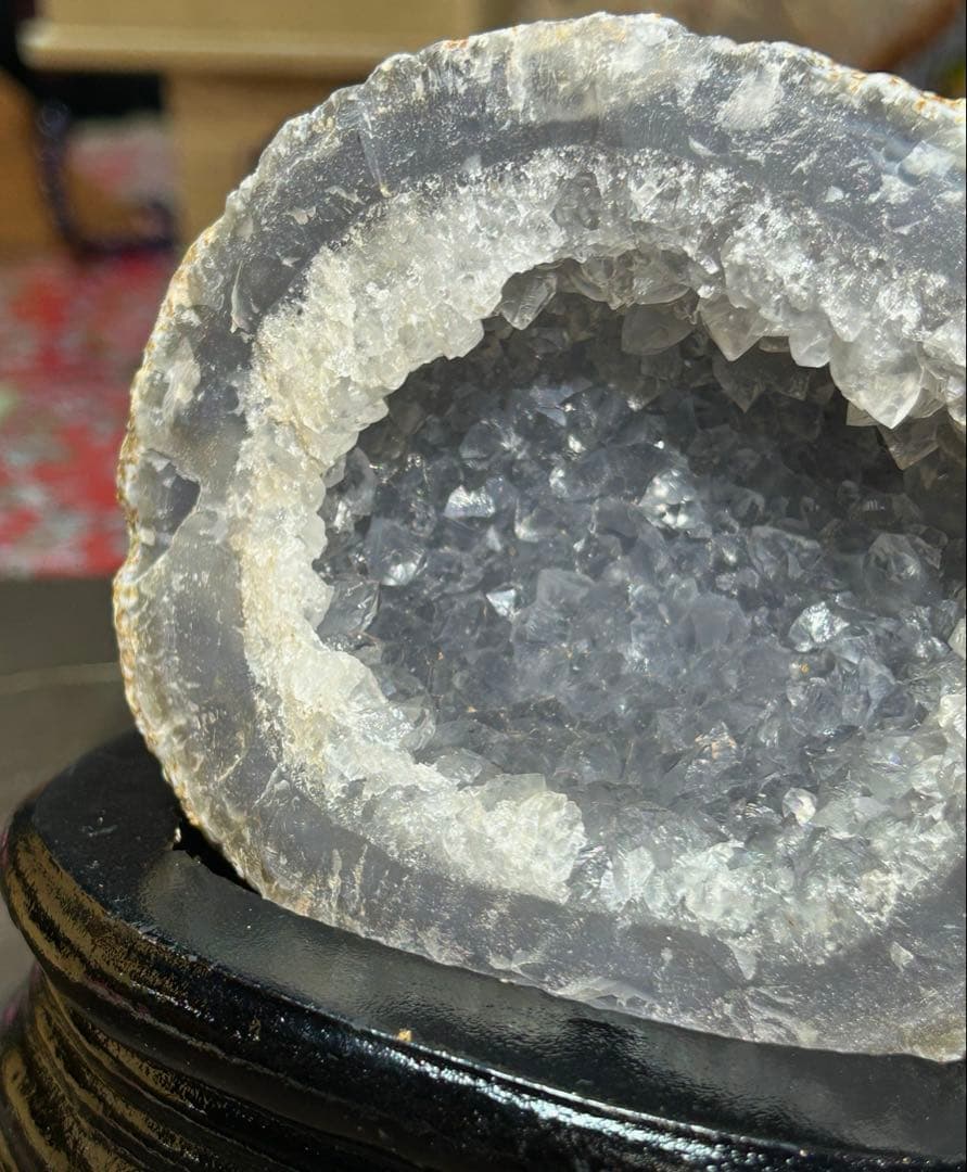 ☆別格高級品！福運大黒秘宝⑤大開運！水晶　アゲート　クラスター　原石ドーム　置物