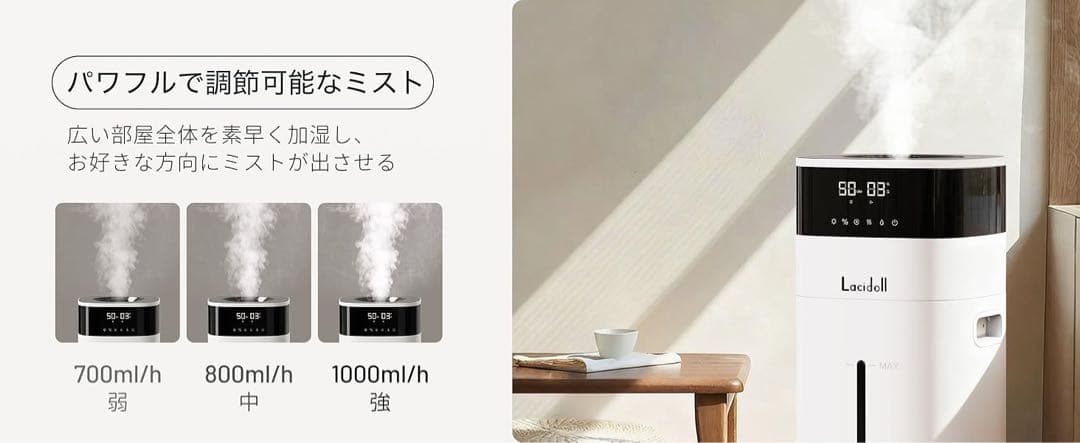 加湿器⭕️20L⭕️大容量 スチーム式 ハイブリッド式 加熱式 加湿器 超音波式