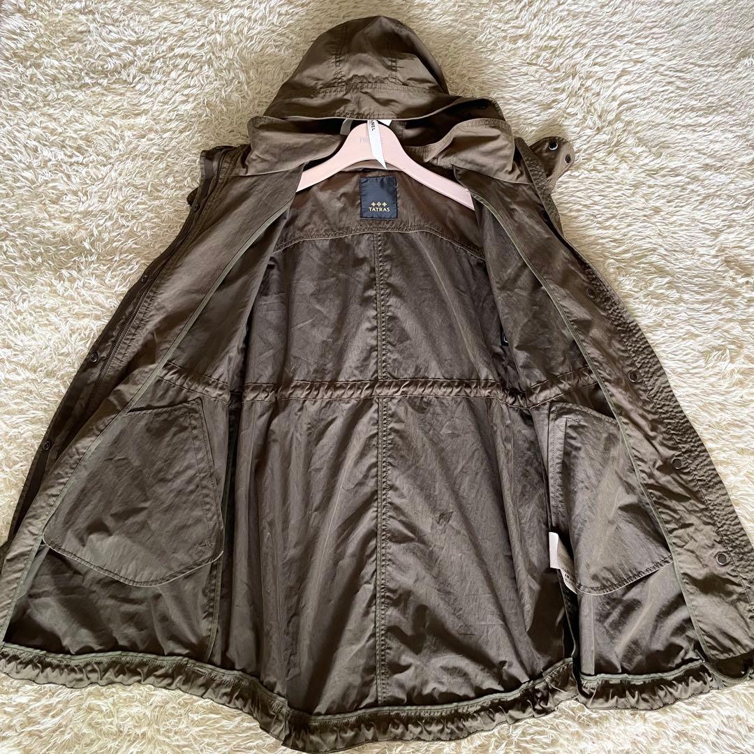 TATRAS タトラス フード付きモッズコート カーキ 03