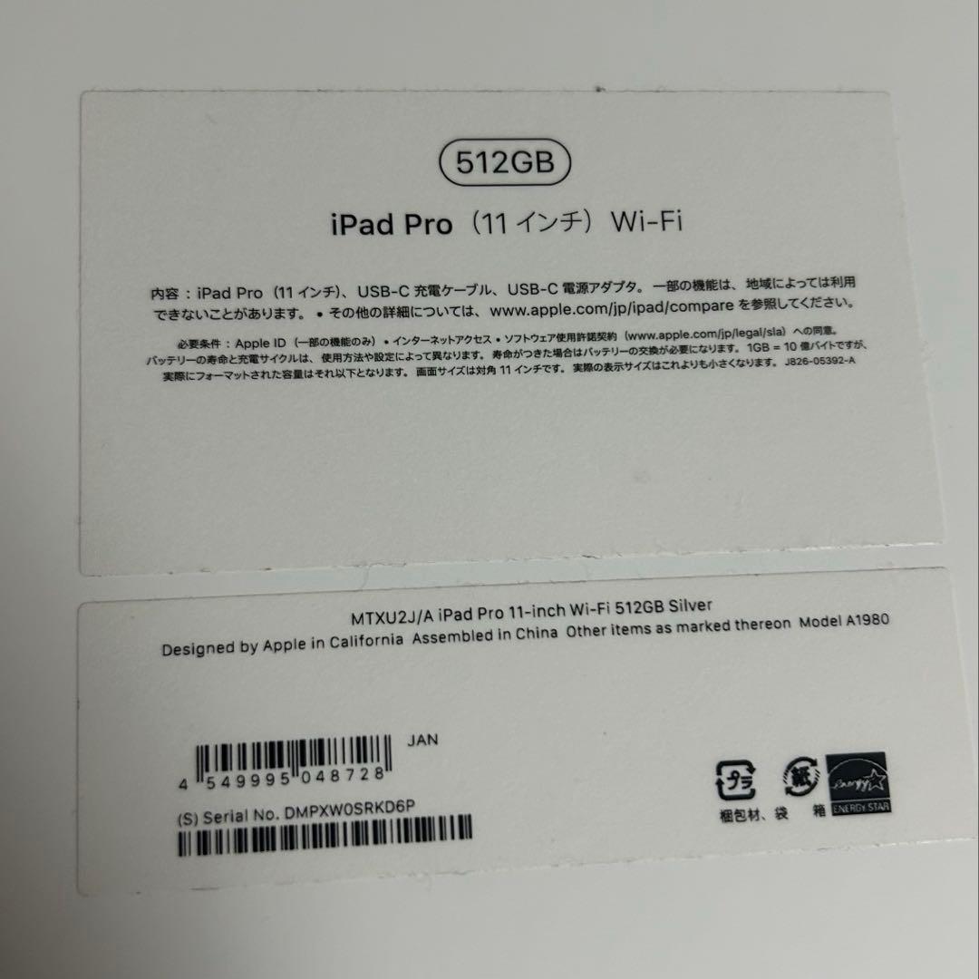 iPad Pro 第一世代 Wi-Fi 512gb 11インチ ペン ケース付き