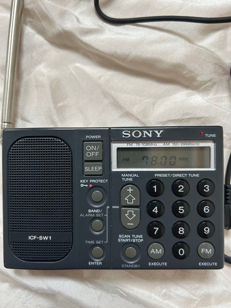 SONY ICF-SW1 FM/AM短波ラジオ 専用ケース付き