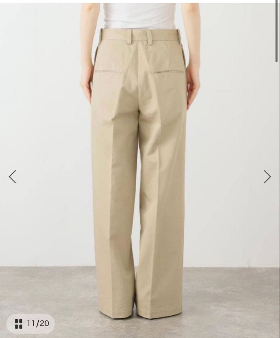 今期2025/タグ付き新品/L'Appartement ワイドチノパンツ