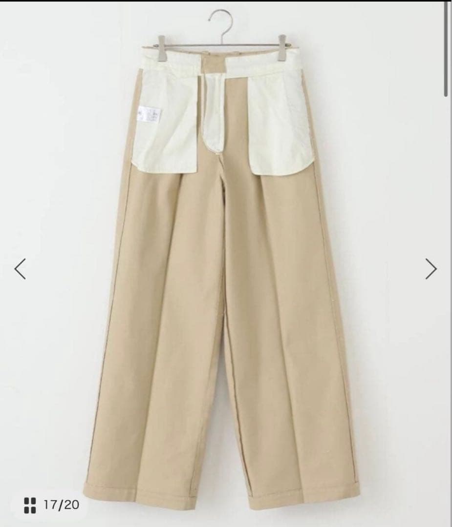 今期2025/タグ付き新品/L'Appartement ワイドチノパンツ