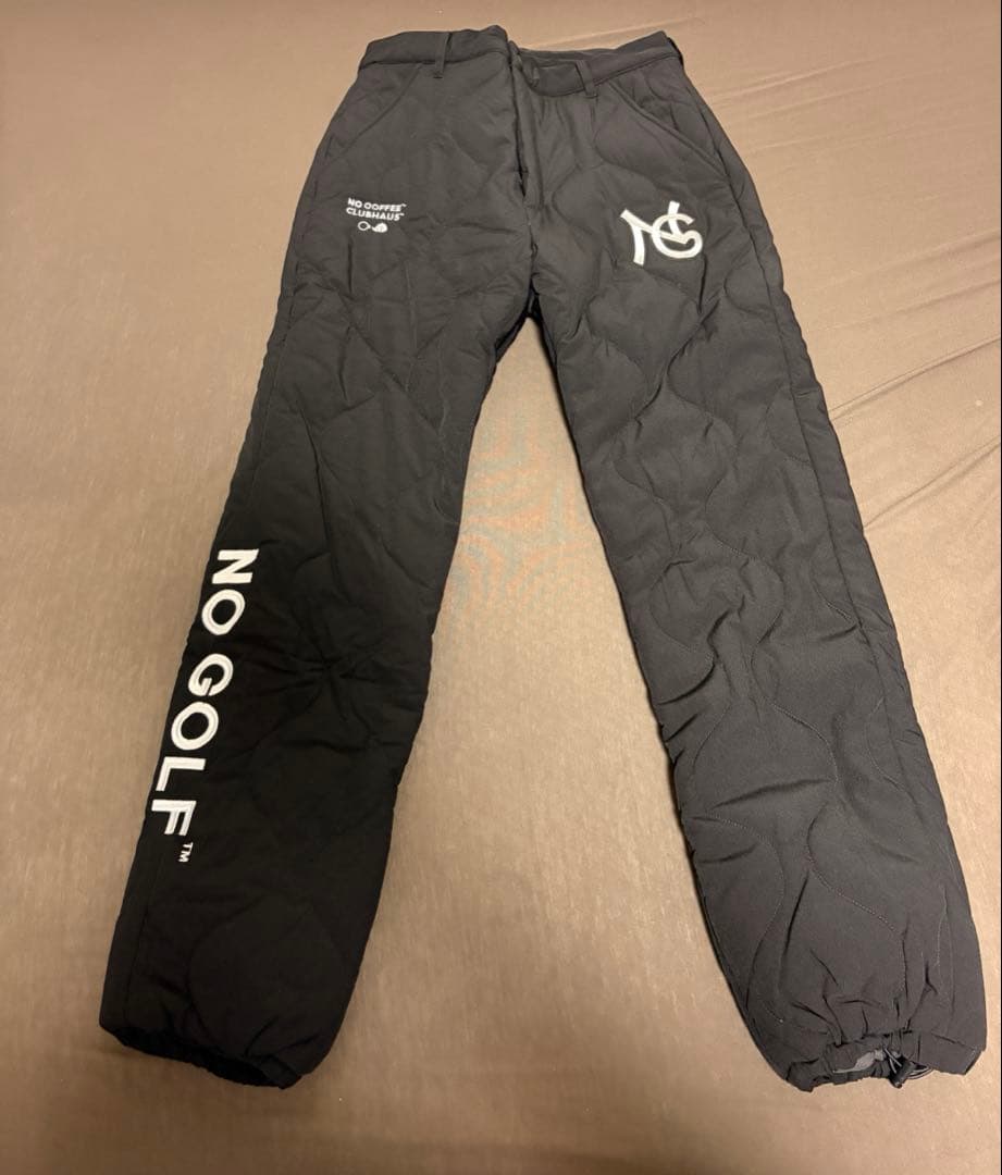 NO COFFEE x CLUBHAUS NO GOLF パンツ　黒　Mサイズ