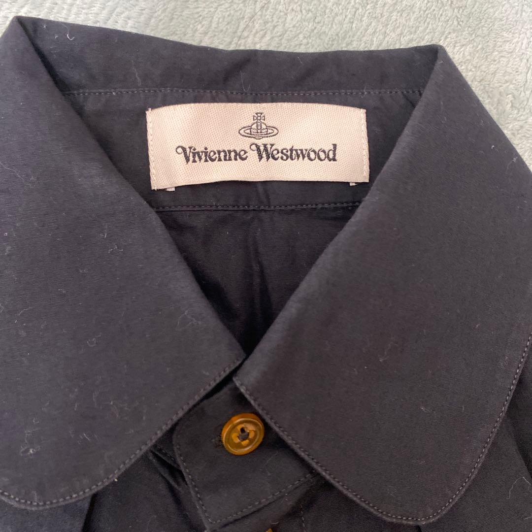 vivienne westwood＊カラーオーブ刺繍ベーシックブラウス 丸襟