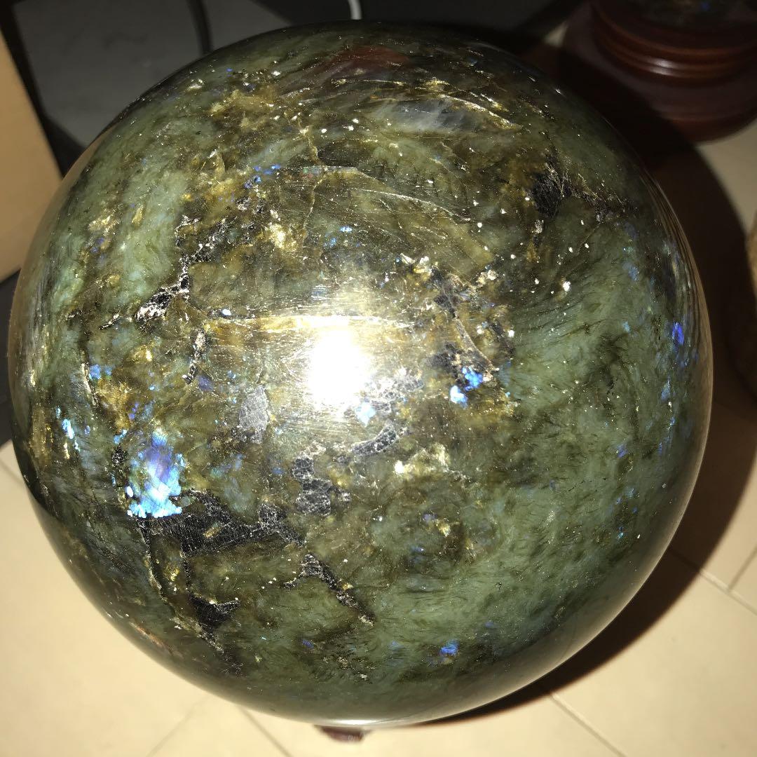 特大 パワーストーン  ラブラドライト 直径16cm