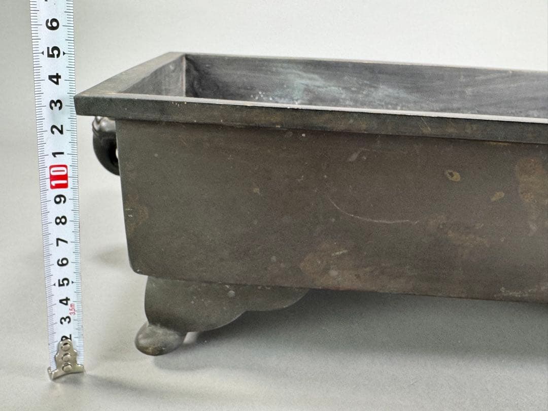 銅水盤　いけばな　池坊　古流　小原流　銅製華道具　重さ6.3kg 水漏れなし