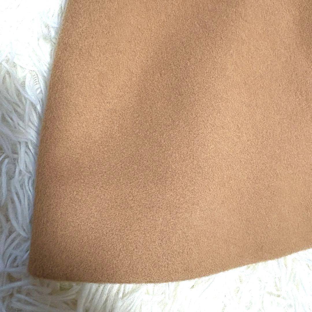 【新品同様　タグ付き】リボン　ウール　ステッチ　コート　ベージュ　38