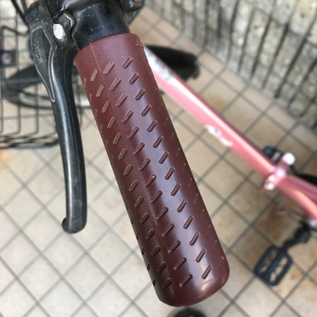 折りたたみ自転車 シマノ 6段変速 20インチ ピンク 女の子 大阪 美品