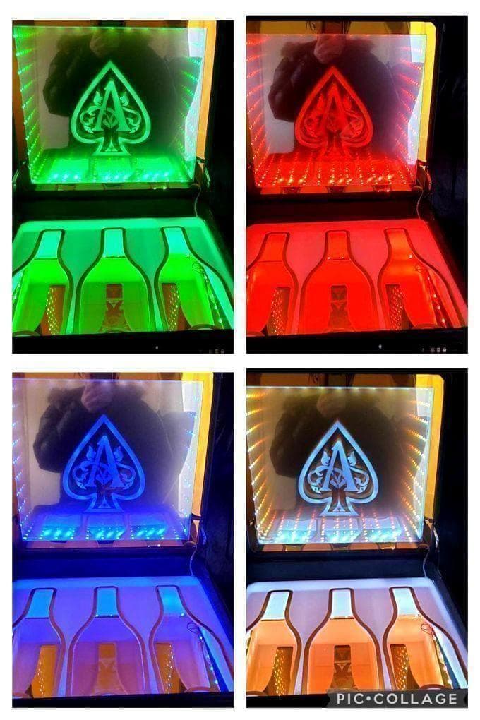 アルマンド ディスプレイ LED アタッシュ ケース シャンパン ライト