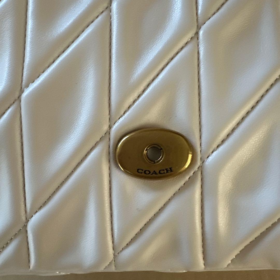 コーチCW629COACHショルダーバッグ・キルティングレディースバッグホワイト