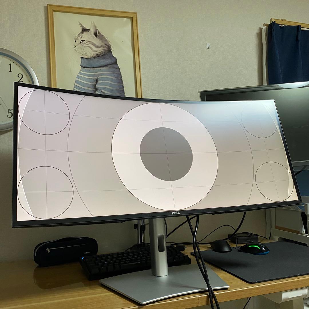 美品　Dell U3421WE 曲面ウルトラワイドモニター