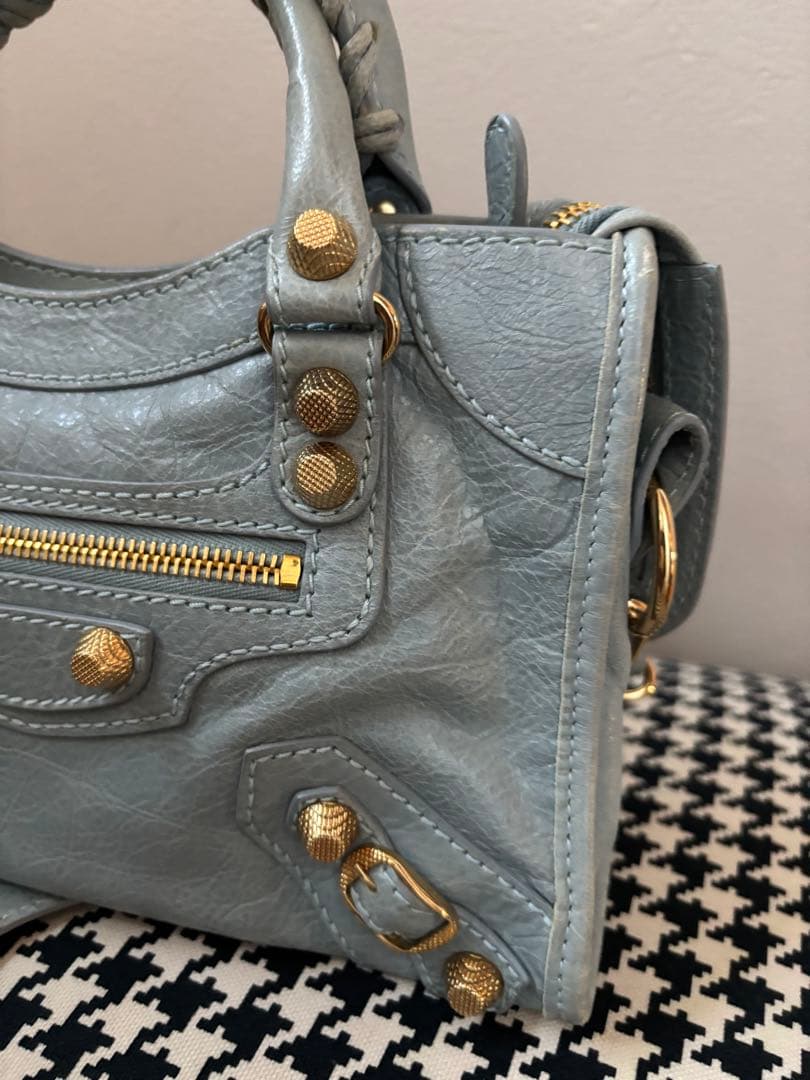 BALENCIAGA ジャイアントミニシティ エディターズバッグ ブルー