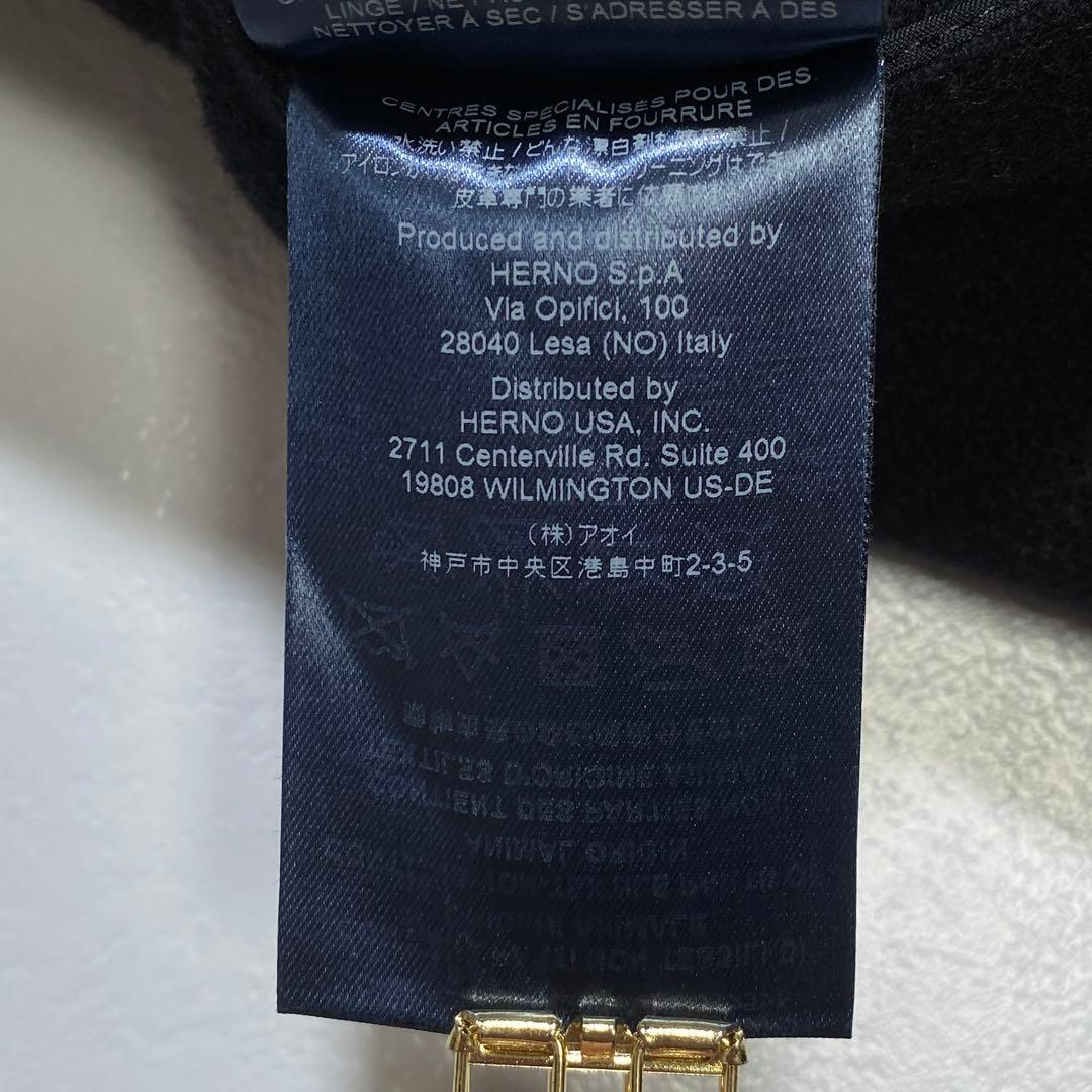 極美品♡ヘルノ 現行 フォックスファーディテイルウールコート ロングスリーブ