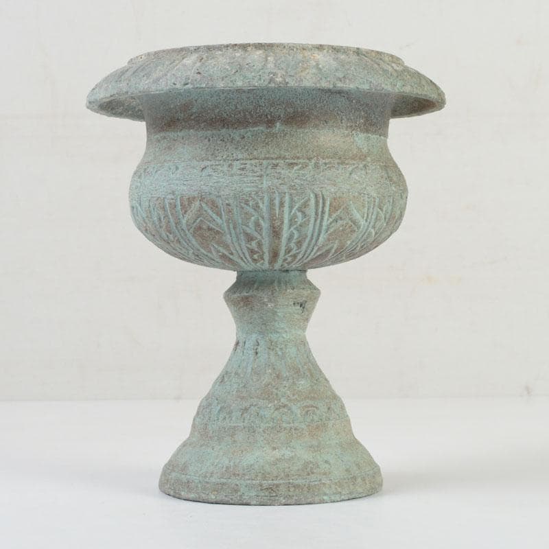 中国　古銅青銅　花草文　香炉　N　9810