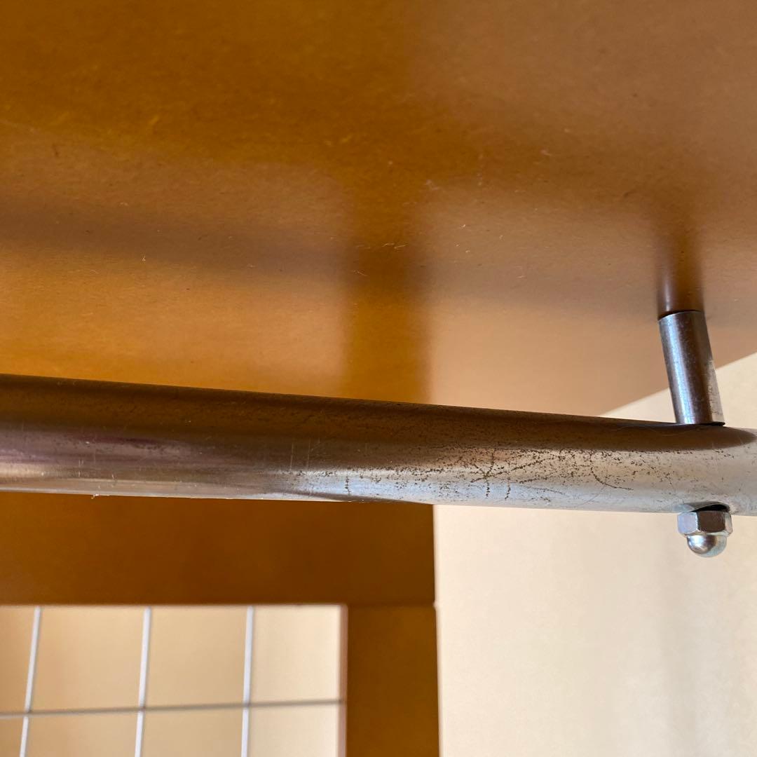 木製ラック ハンガーバー付き ブラウン