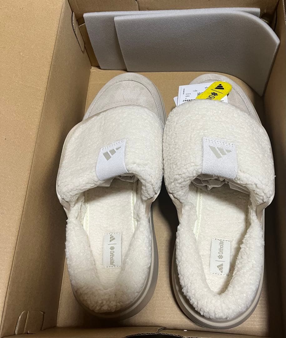 25.5cm 韓国限定adidas Grand Court Mule ベージュ