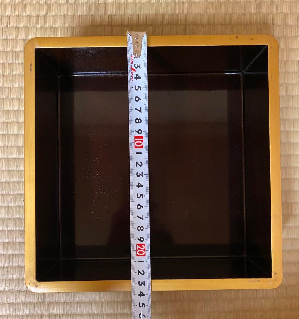 漆器 重箱 4段 菊蒔絵　エコメルカリ便指定して下さい。