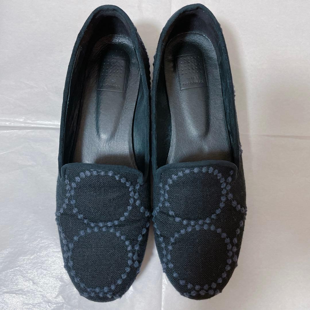 ミナペルホネン 靴 シューズ 黒 タンバリン tambourine