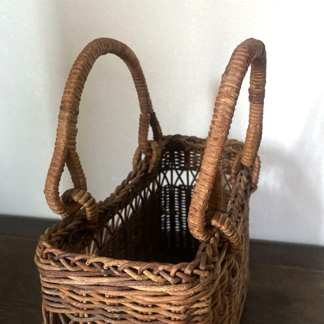 あけび かご カゴバッグ かごバッグ バスケット 自然素材 手づくり スクエア
