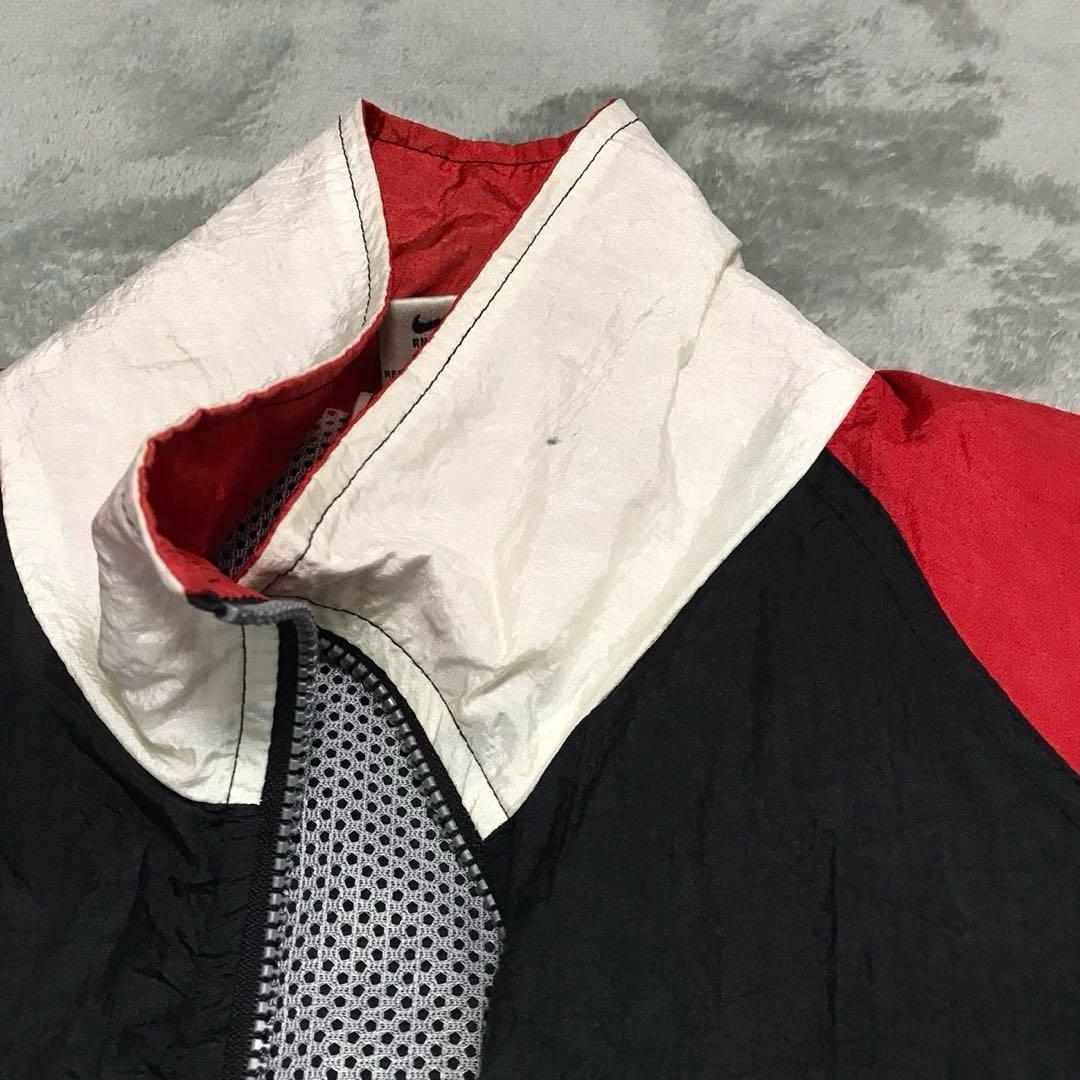 90s NIKE ナイキ　ビンテージナイロンジャケット　風車ロゴ　マルチカラー