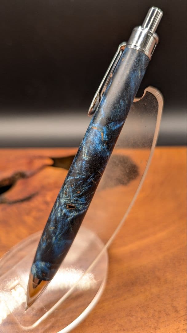 628スタビライズドウッドバーチバール　木軸シャーペン　ボールペン