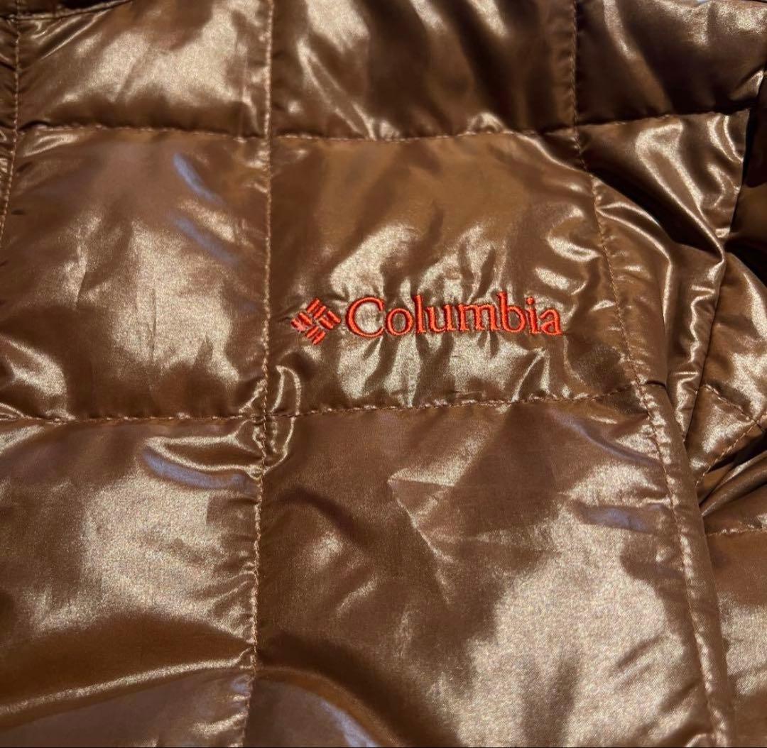【希少❗️】Columbia ダウンジャケット ドローコード付き M ブラウン