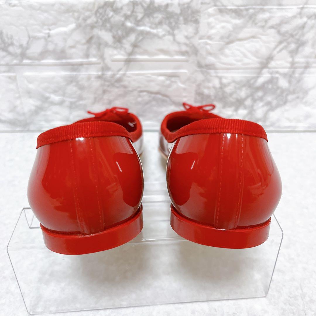 ⭐未使用級⭐レペット パンプス エナメル フラットシューズ 赤 26㎝