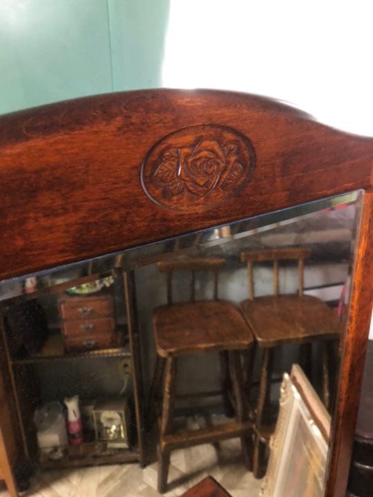 ドレッサー 鏡台 アンティーク インテリア ビンテージ 薔薇 ローズ