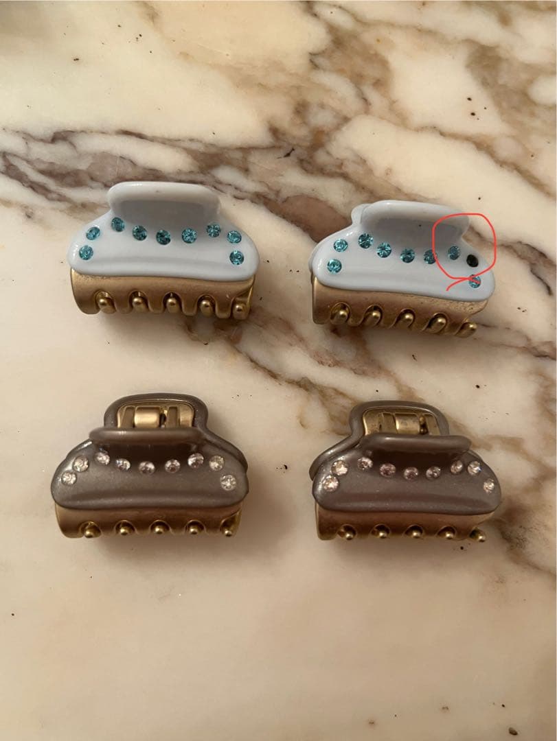 アレクサンドルドゥパリ　ヘアクリップ　セット　ラインストーン