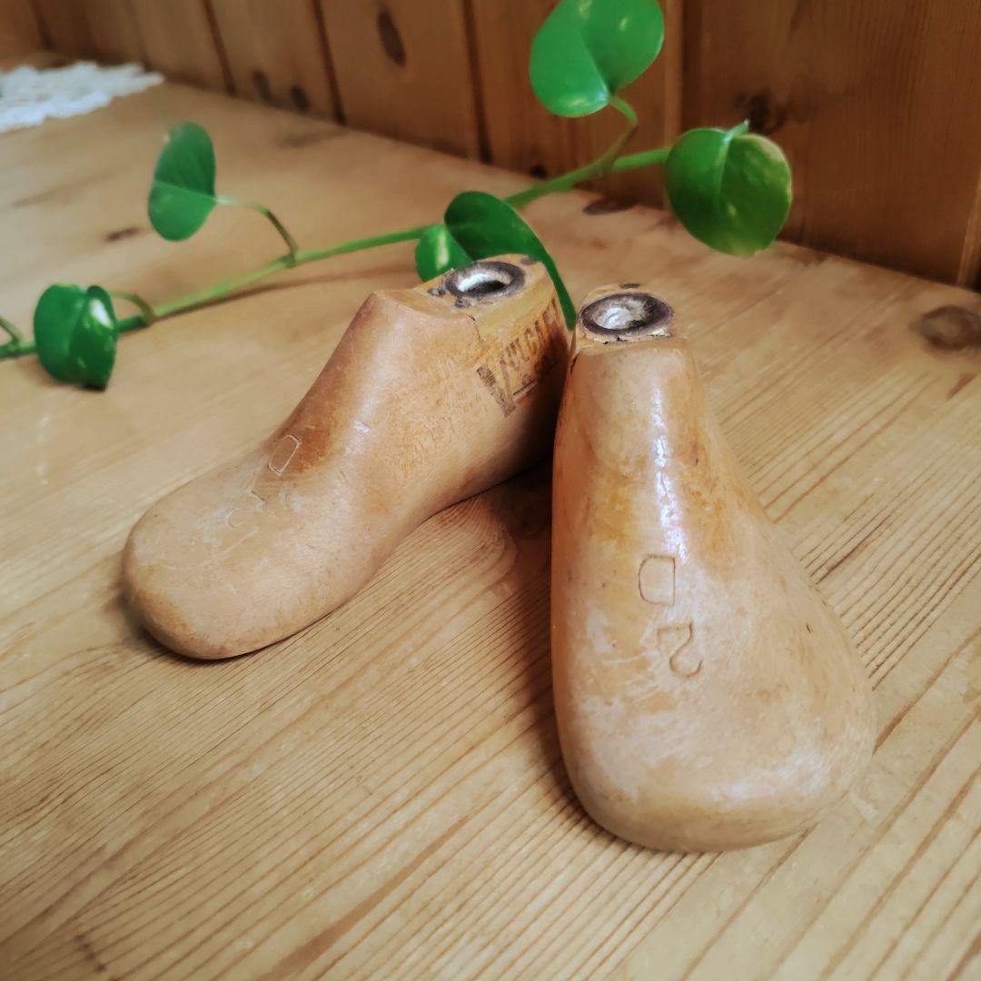 アンティーク　シューモールド　木の靴型