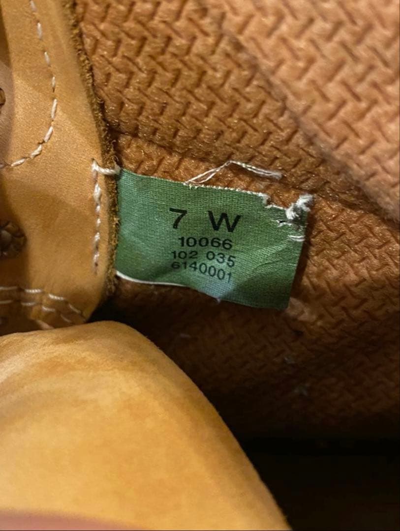 美品Timberland 10066 イエローブーツ7 25 ヌバックレザー